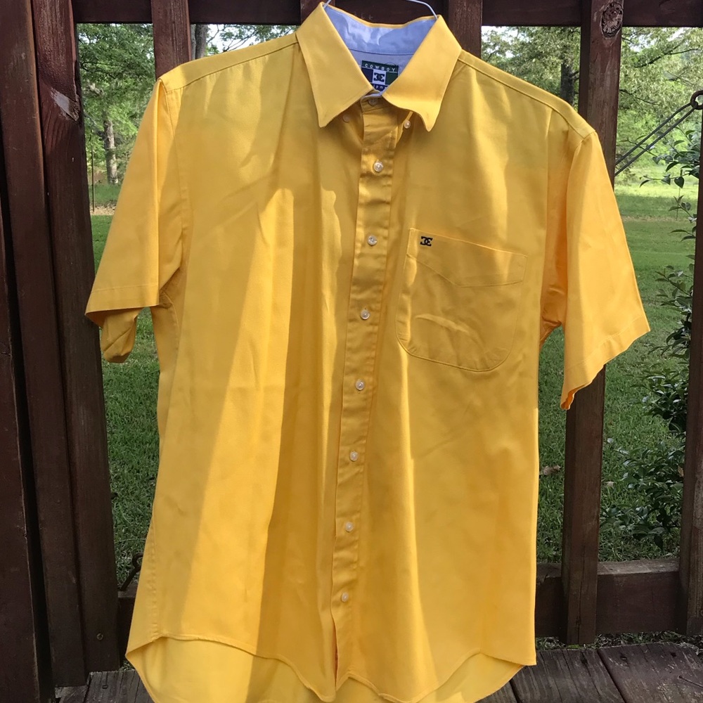 Yellow button down shirt by Cowboy Equipment